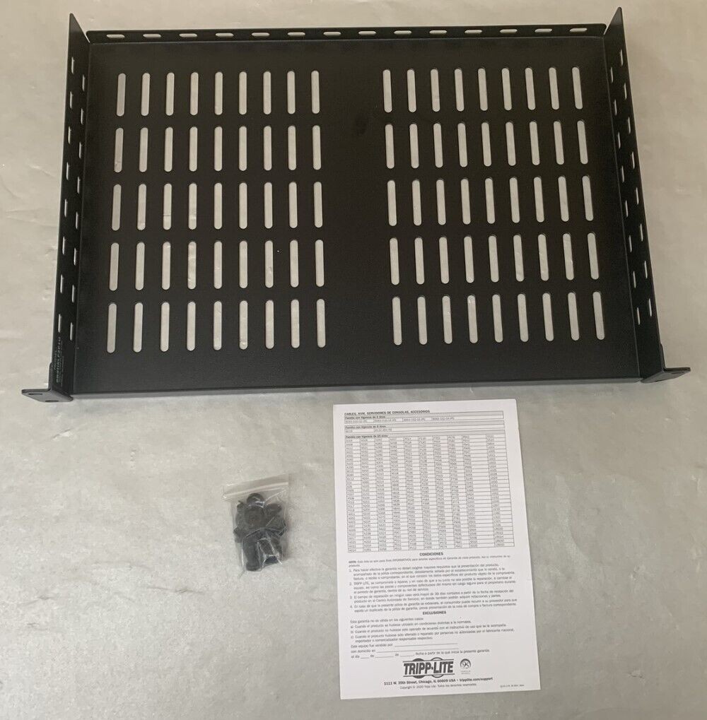 Tripp Lite SRSHELF2P1U 1U 40lbs Rack Enclosure Cabinet Cantilever Fixed Shelf