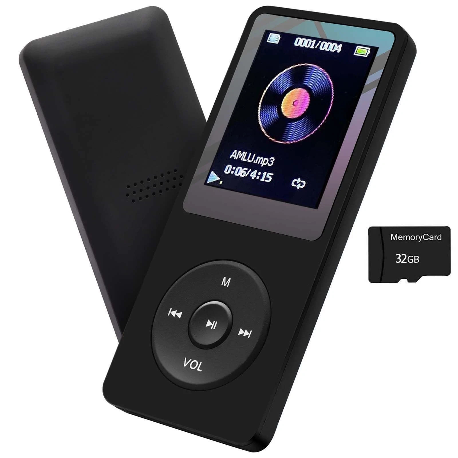 MP3 Player 32GB with Speaker Earphone Portable HiFi Lossless Sound MP3 Mini M...