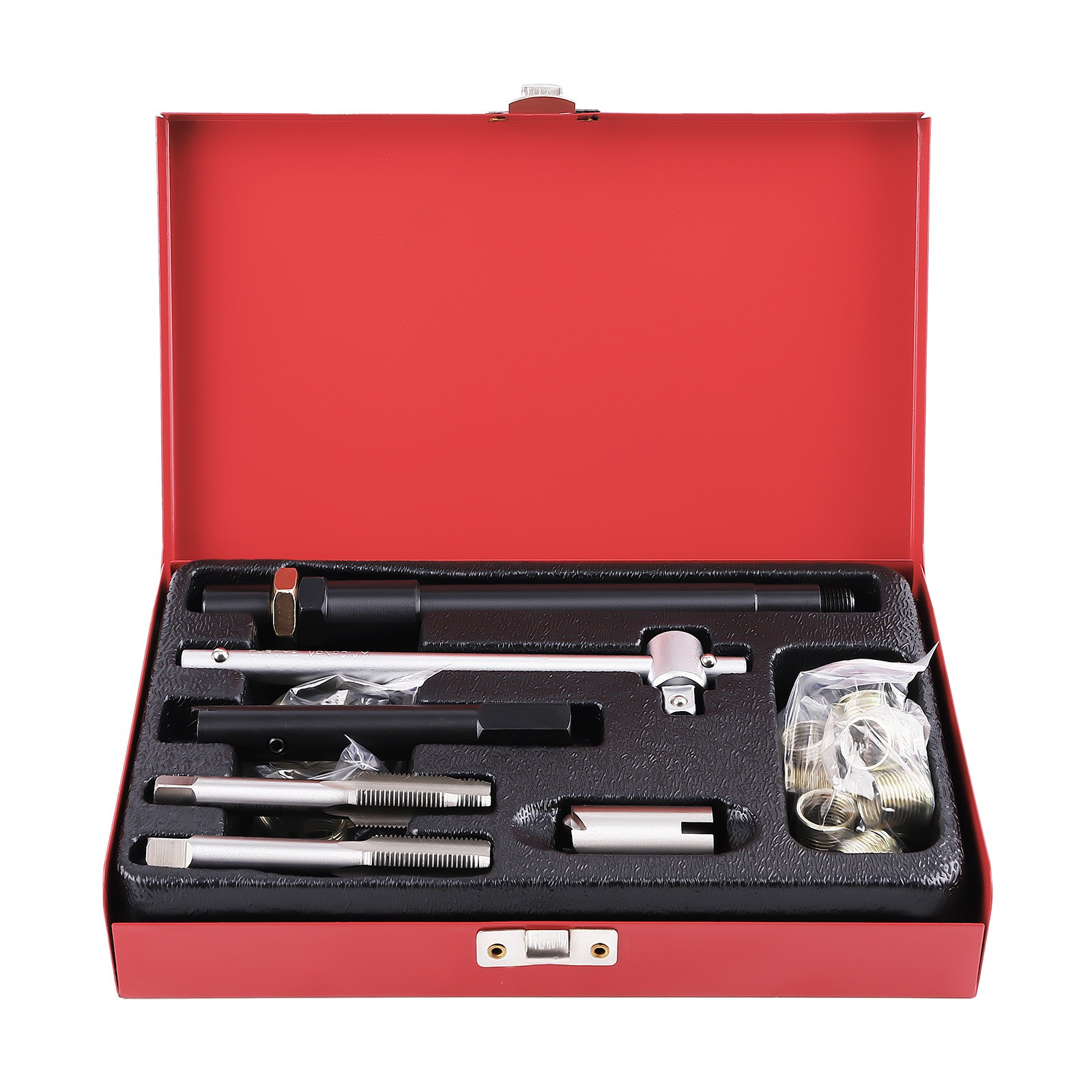 26pc Spark Plug Thread Repair Kit Rethreading Tool Set for Car/Truck/Lawn Mower