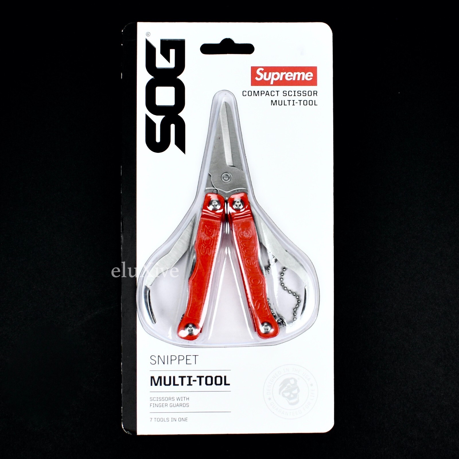 NWT Supreme NY SOG Red Box Logo Snippet Multi Tool Scissor DS FW22 AUTHENTIC