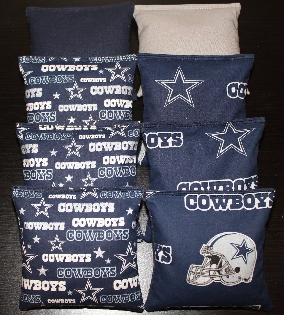 CORNHOLE BEAN BAGS w DALLAS COWBOYS NEW!8 ACA Regulation Corn Toss Tailgate Bags
