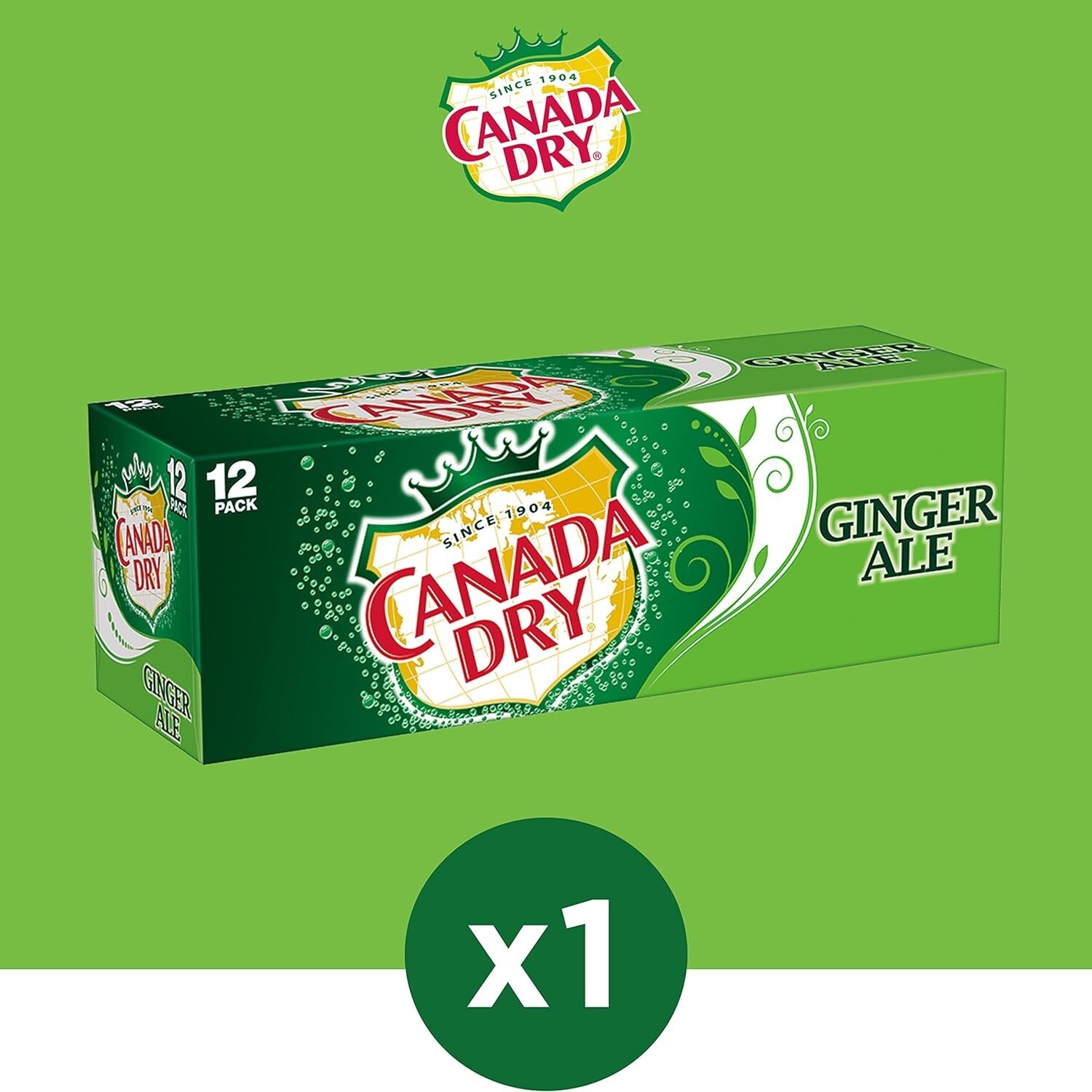 Canada Dry Ginger Ale, 12 oz Cans, 12-Pack