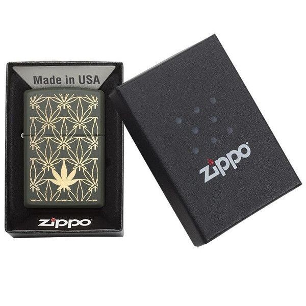 Zippo green Matte Pattern Pocket Lighter 29589