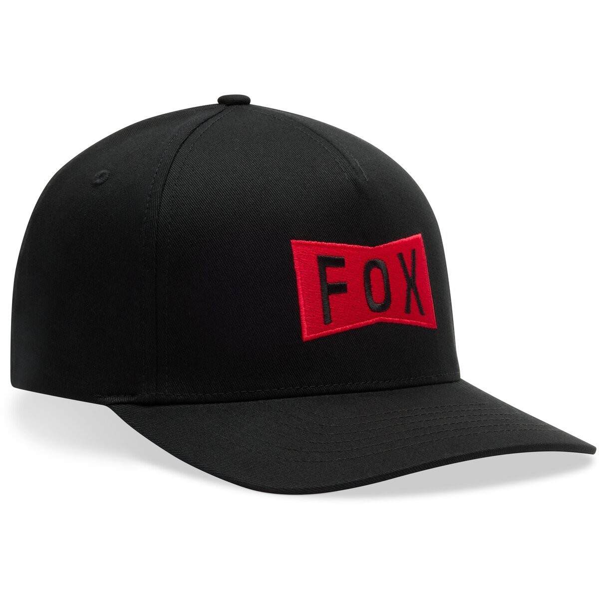 Fox Black Typeface Flexfit Hat 37616-001-S/M