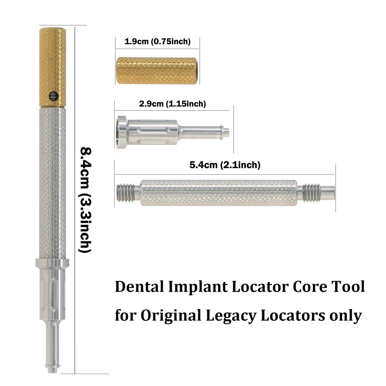 US Universal Implant Locator Core Tool Retention Caps Insertion Extraction Tool