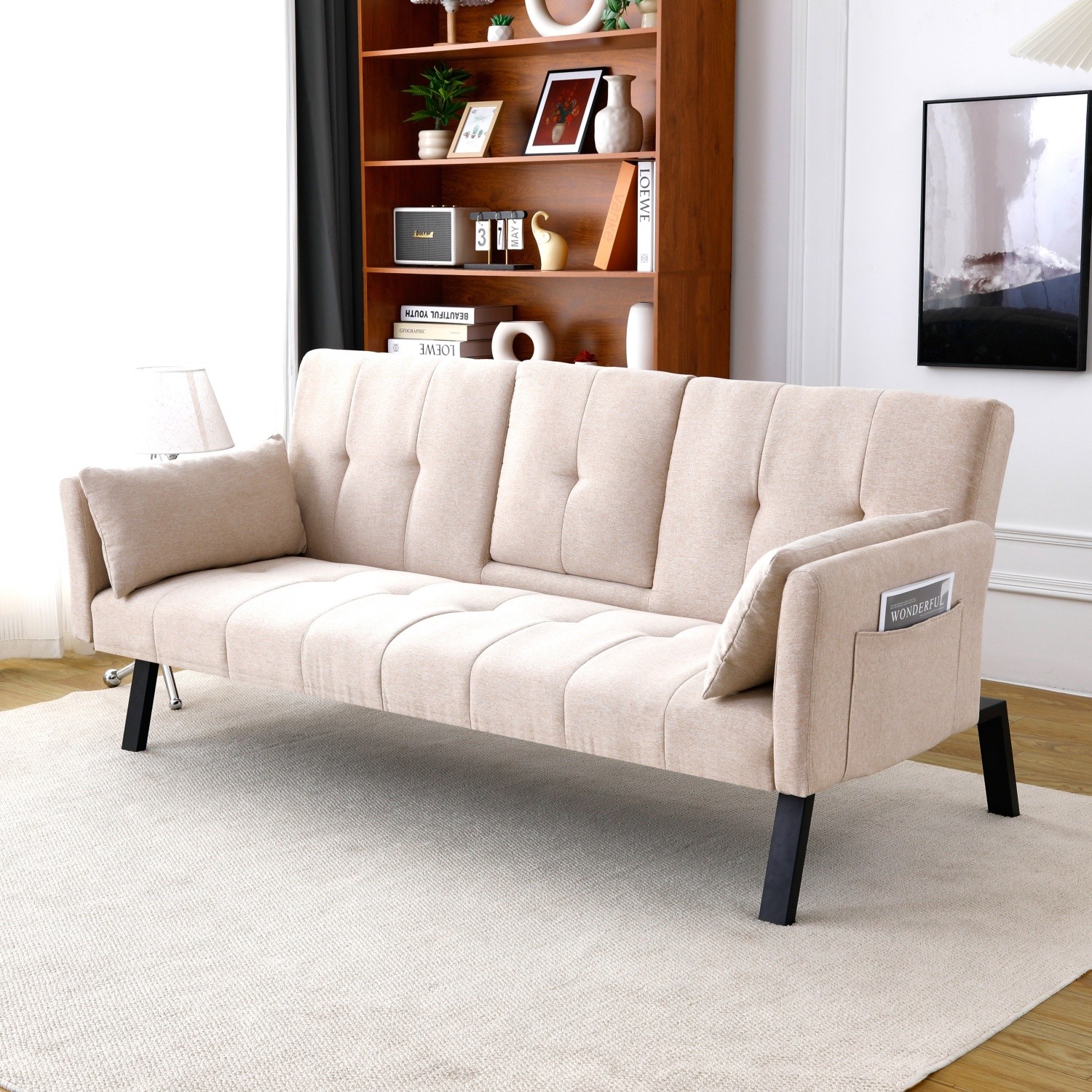 70'' Convertible Sleeper Sofa Bed Loveseat Sofa Folding Sofa Bed Lounge Chair