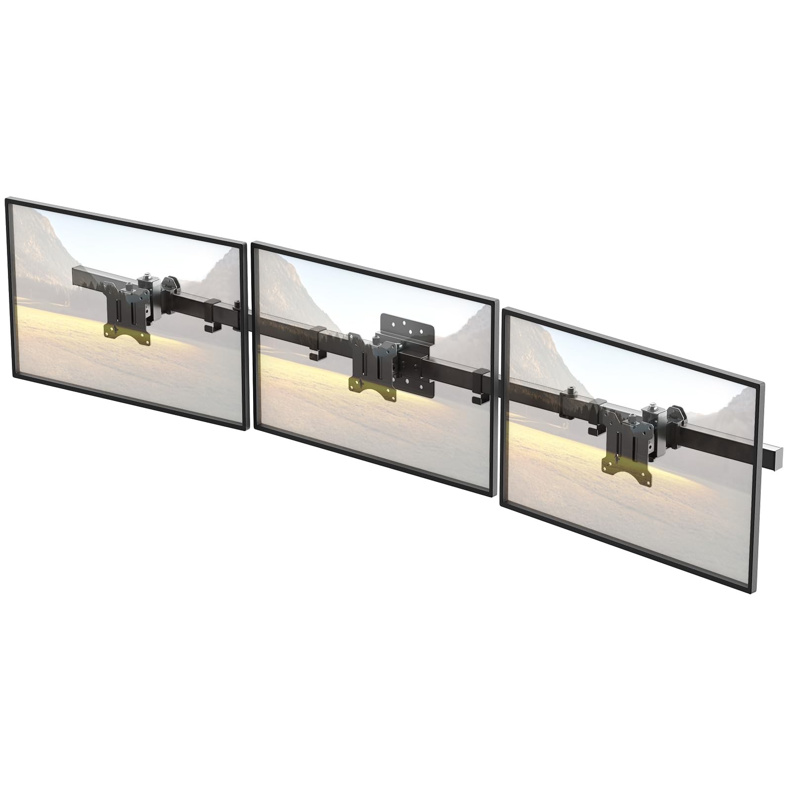 Triple Monitor Wall-Mount for 17"-32" Screens - Adjustable Heavy Duty Three W...