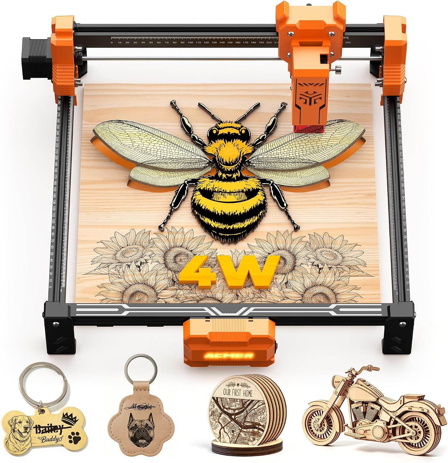 Laser Engraver Machine for Beginners, S2 4000Mw Lazer Engraving Machine with 300