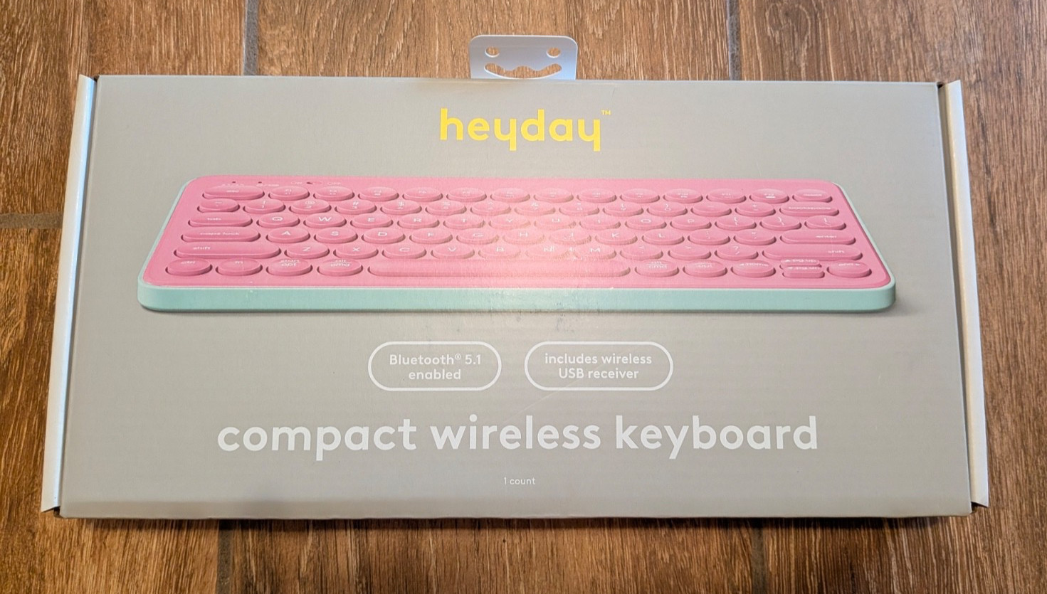 Heyday Pink Bluetooth Wireless Keyboard Windows Mac PC Laptop Silent Typing New