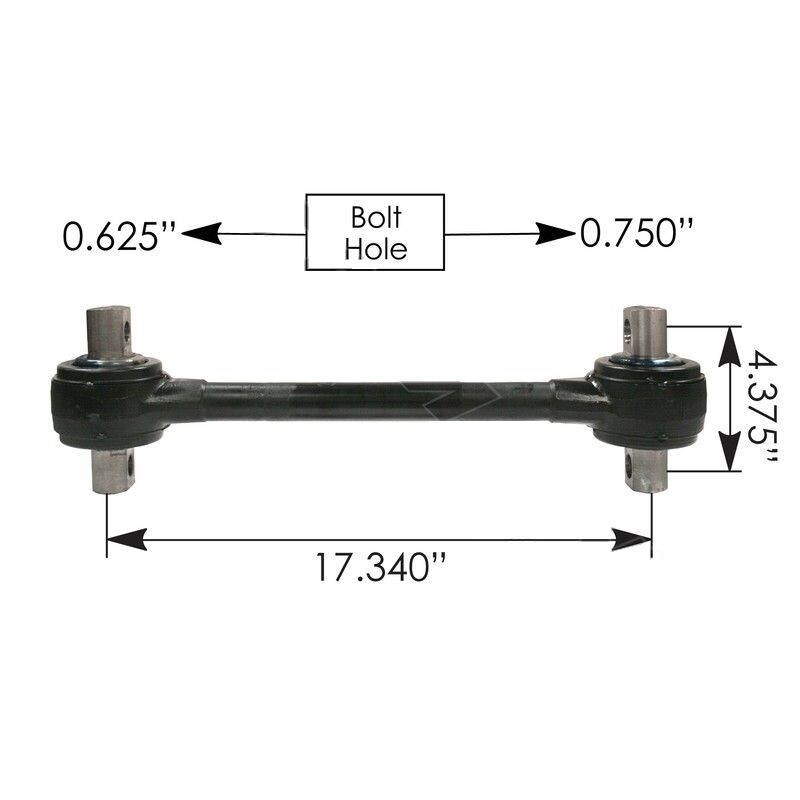 Torque Rod 17.340in Sealed Peterbilt part # 304327, C656012000010440, TMR549