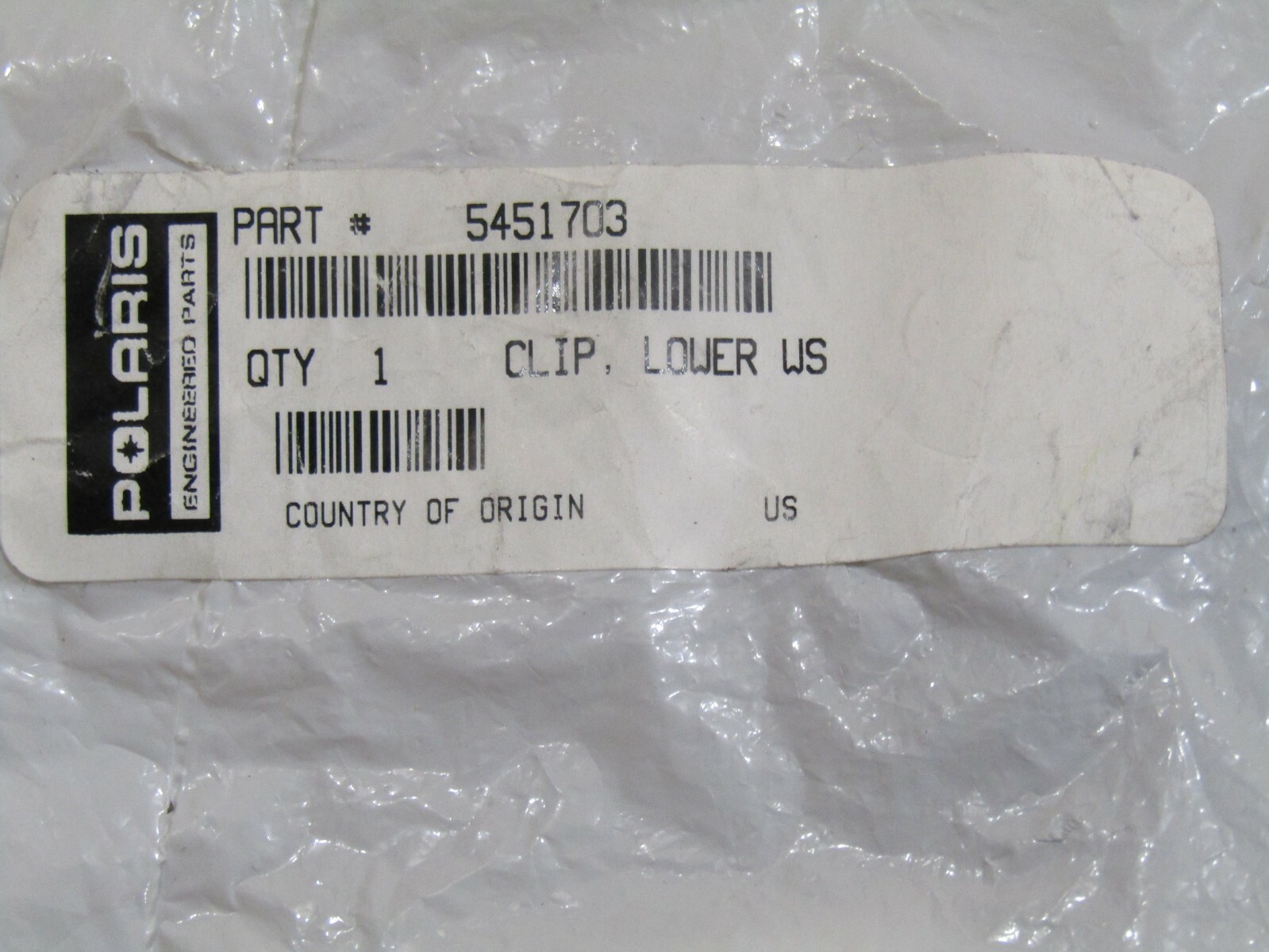 POLARIS WINDSHIELD LOWER CLIP 5451703