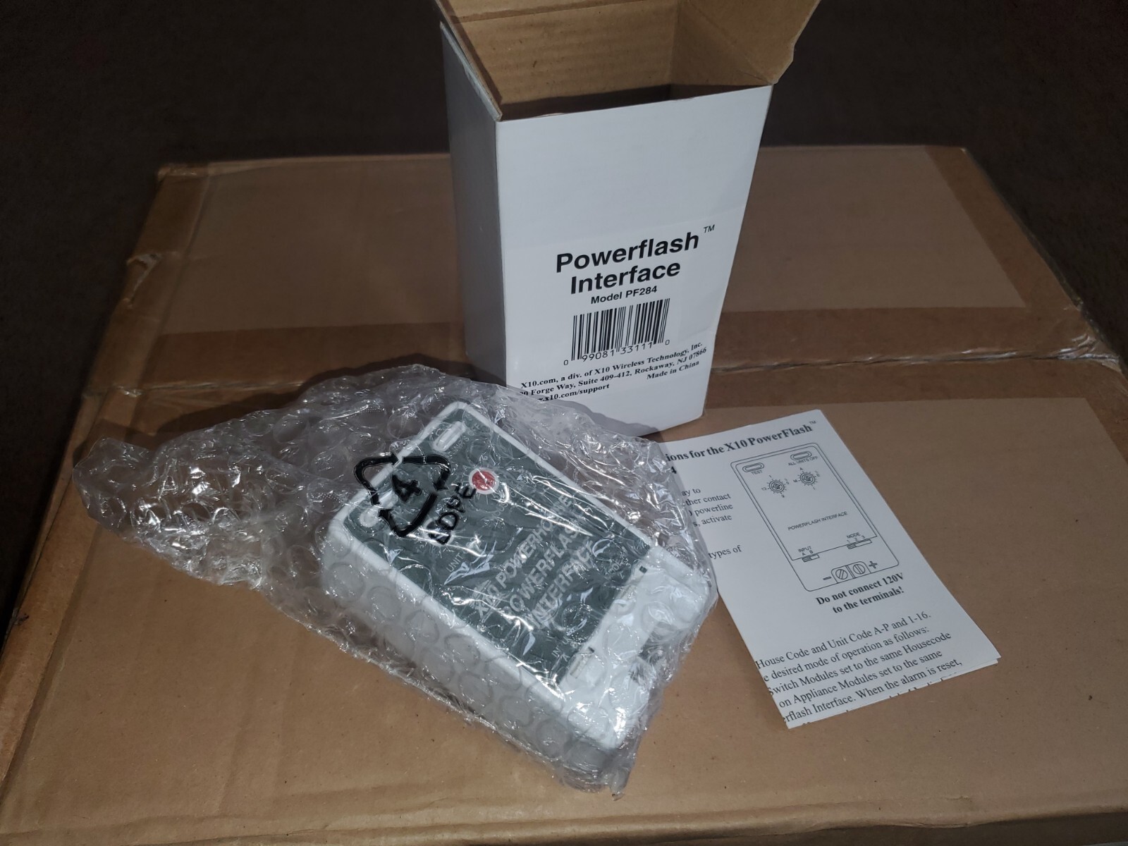 White X-10 Powerflash PF 284 Security Interface Module - Same As X10-Pro PSC01