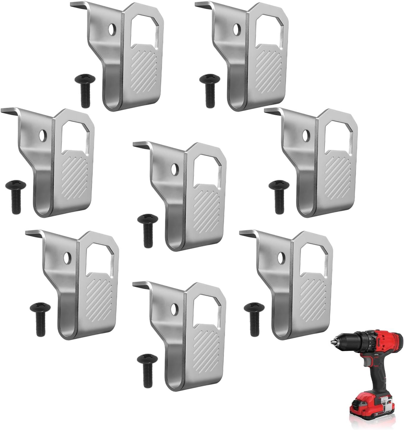 8 Pcs Belt Hook with Screws Kits # N597001 for Craftsman V20 Drill Tool Belt Cli