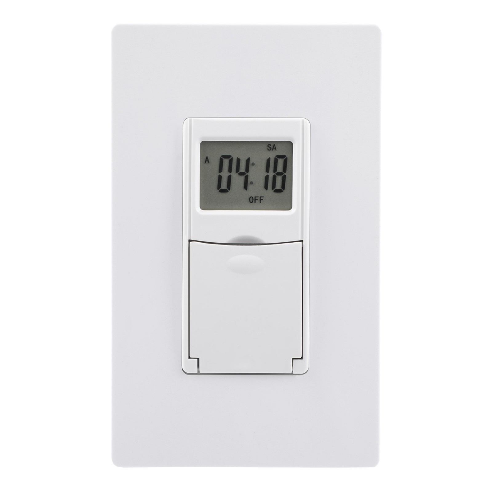 In-Wall Digital Light Timer Switch, 7 Day Programmable, for Lights, Fans & Motor