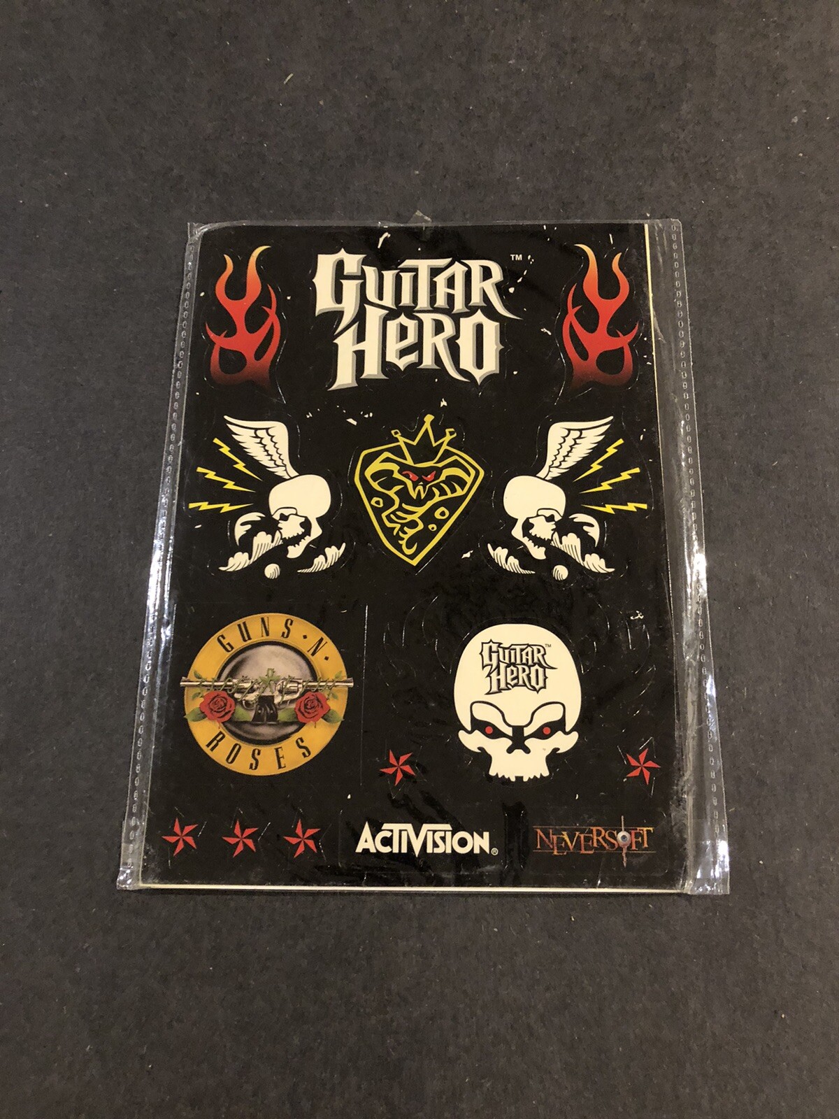 Guitar Hero Wii Sticker Sheet Insert sealed
