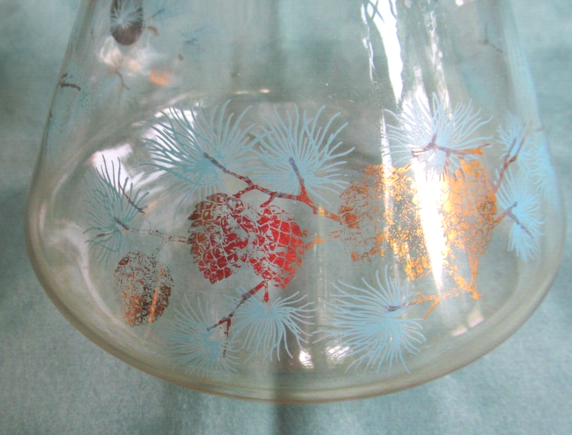 Vintage Glass Pine Cone Coffee Pot