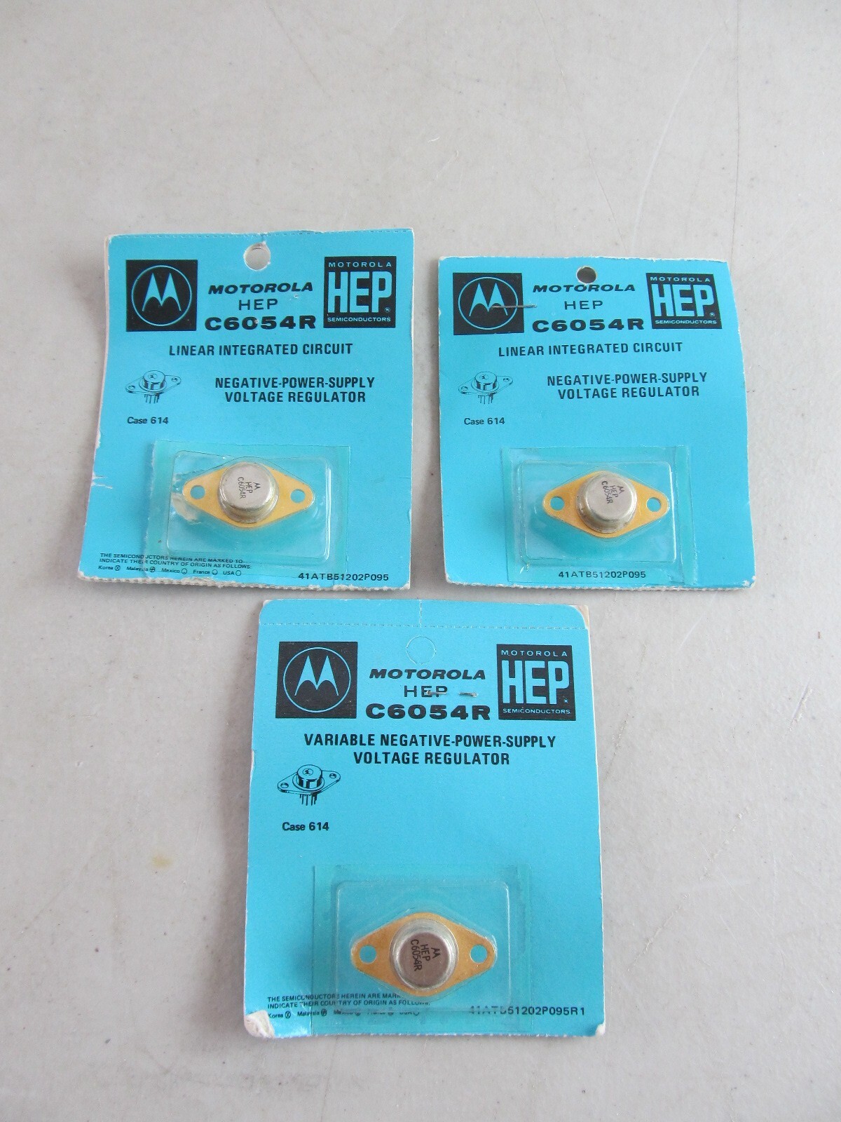 QTY=3 HEP-C6054R Motorola Adjustable Negative Voltage Regulator NEW