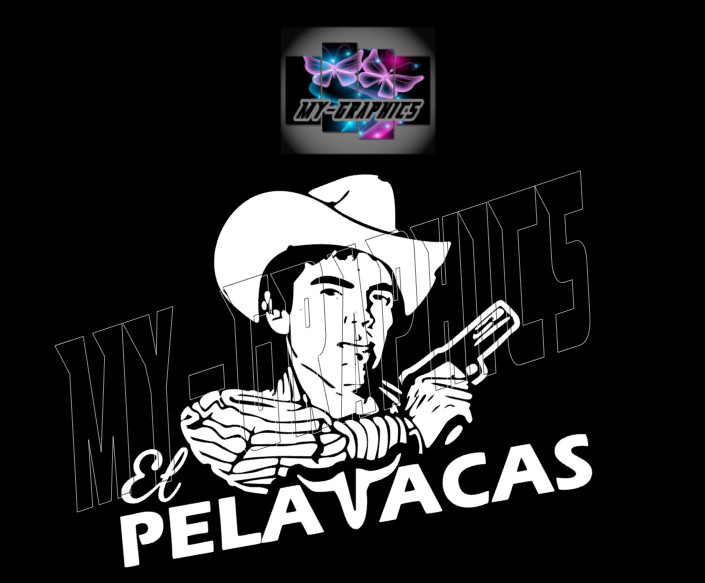 EL PELAVACAS CHALINO SANCHEZ DECAL STICKER CALCOMANIA DE VINILO 7" / 8" / 9"