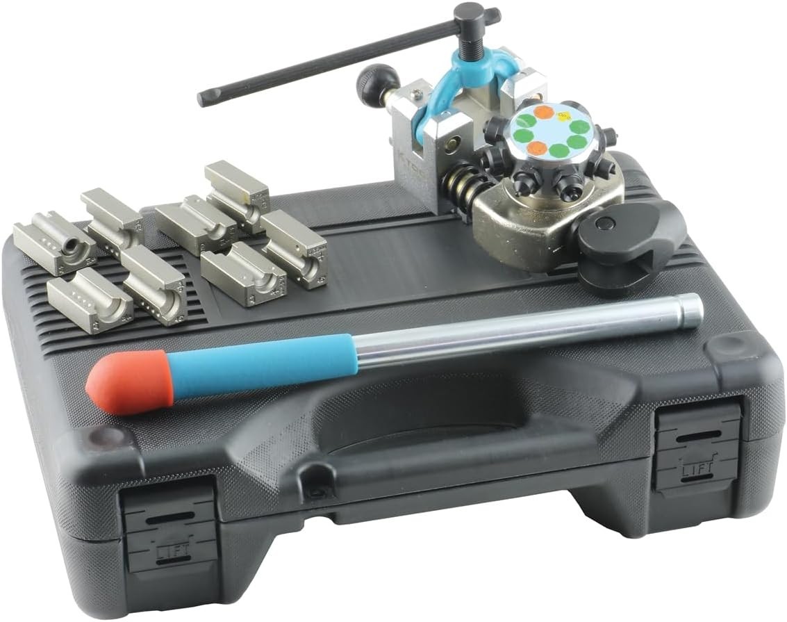 Vise Mounted Flaring Tool Kit 45° Double Bubble Flares 3/16-3/8 Lines