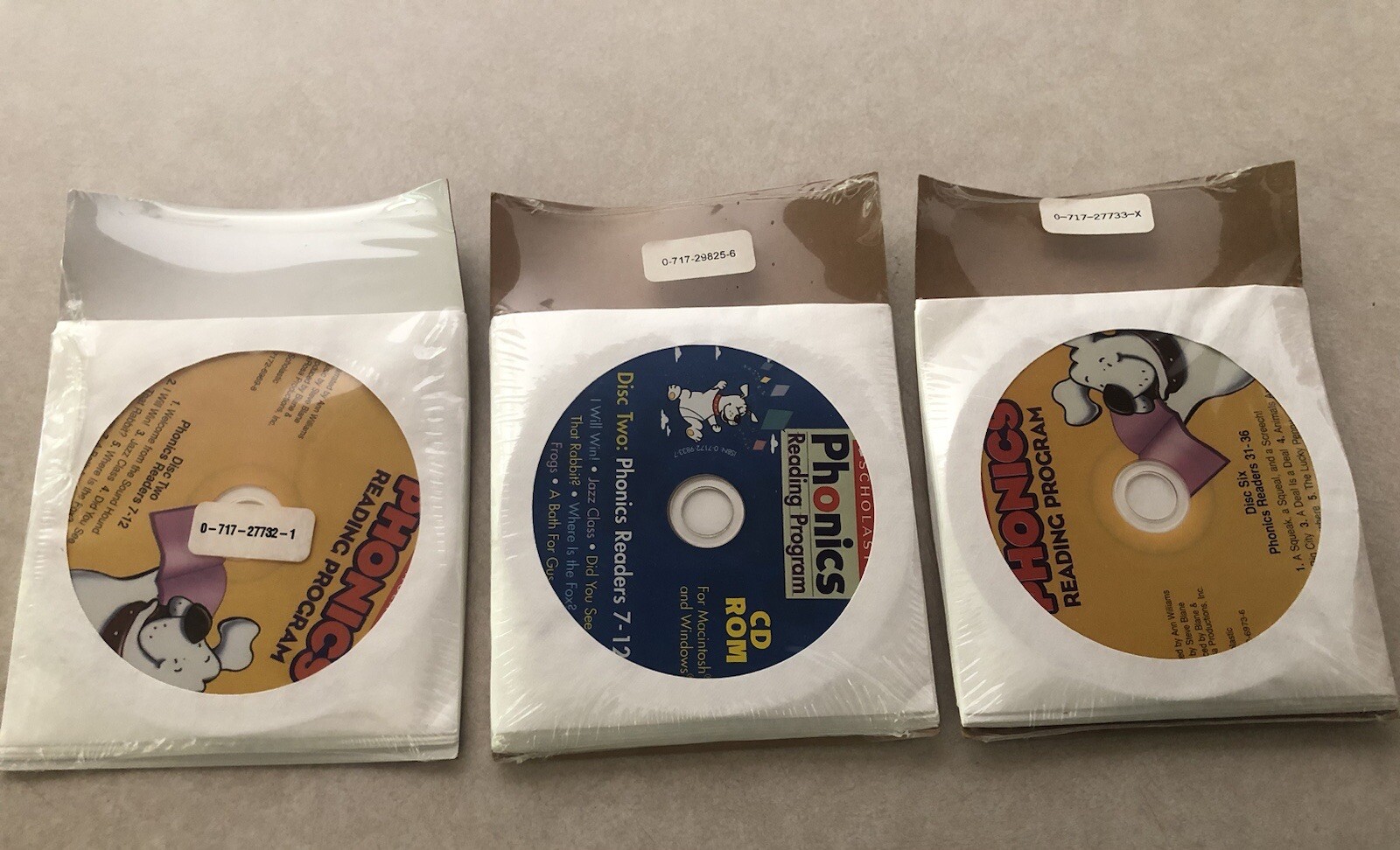 18 Scholastic Phonics Reading Program CD ROM Disc Reader Discs Complete Set New