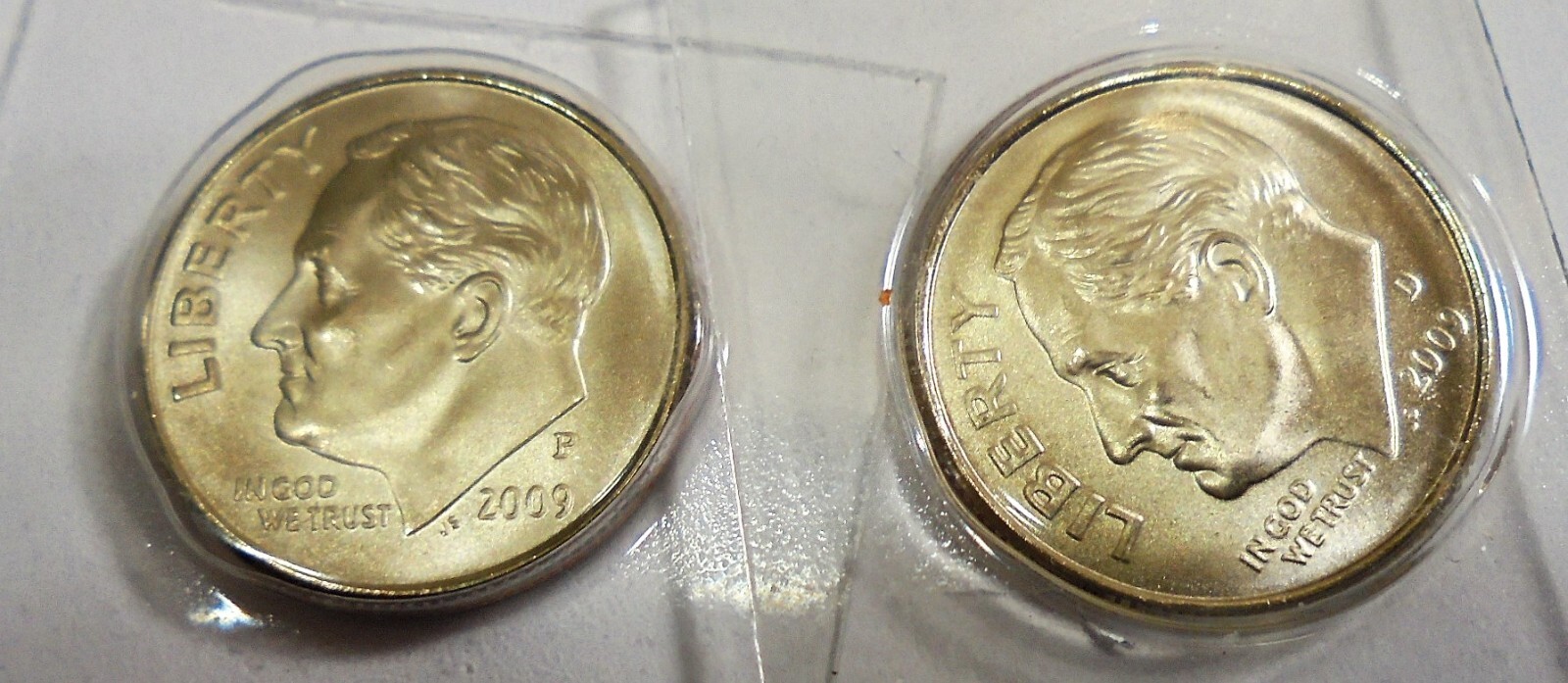 2009 p ,d  Satin Roosevelt Dimes  From Mint Sets #574 4 AVAILABLE