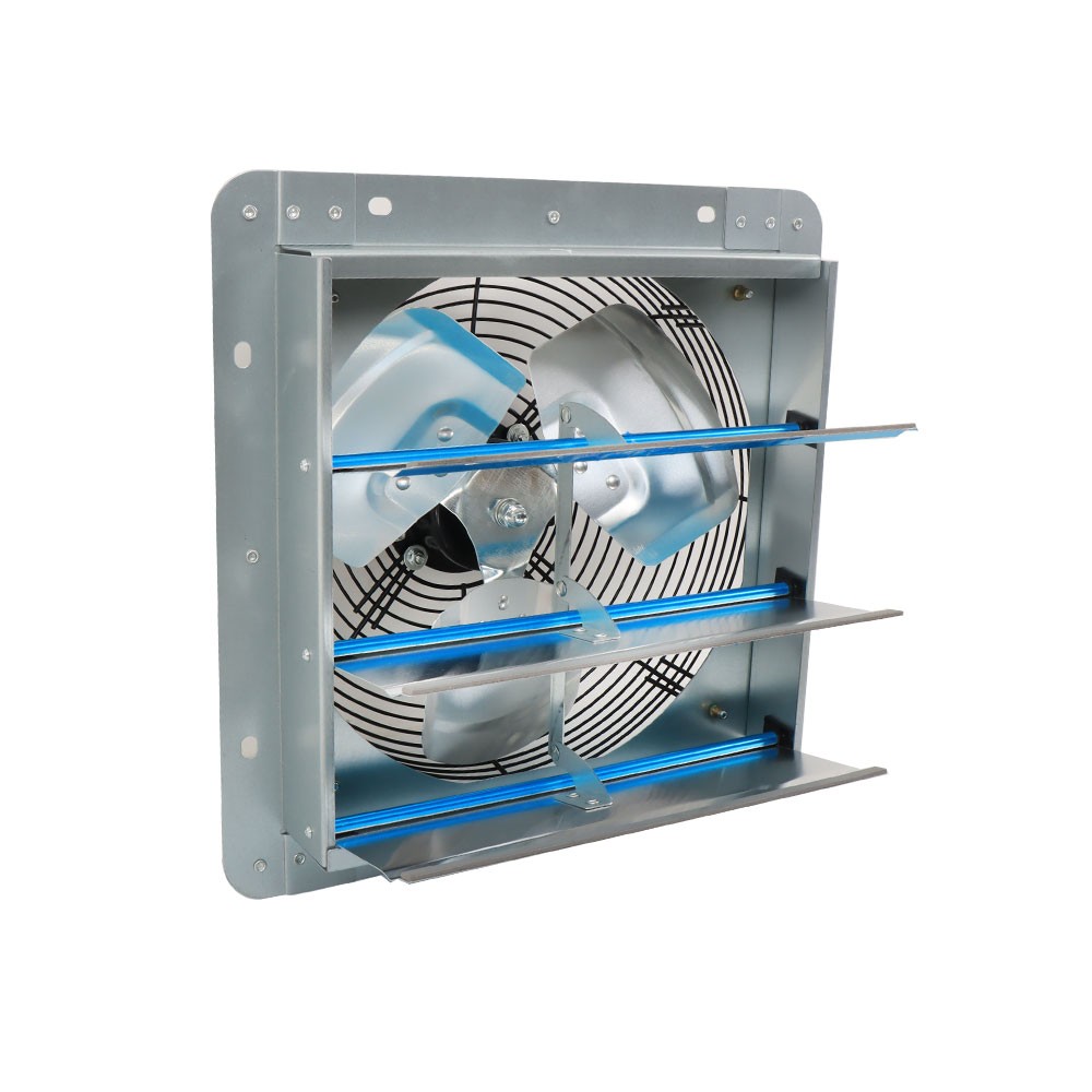 12" Exhaust Fan Ventilation Extractor Wall-Mounted Square Blower W/Controlle