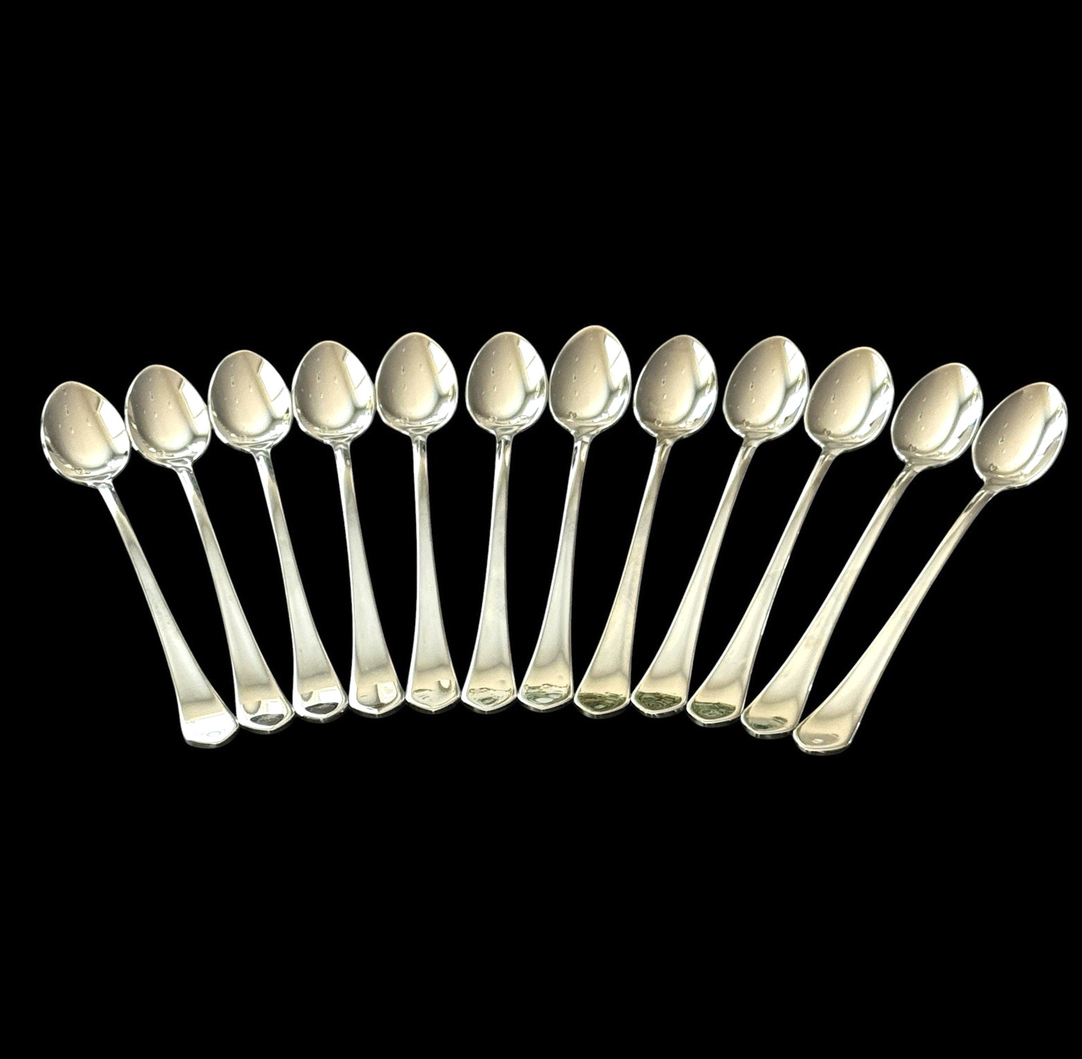 Wallace Iced Tea Beverage Tall Drink Parfait Spoons Stainless Steel Set of 12
