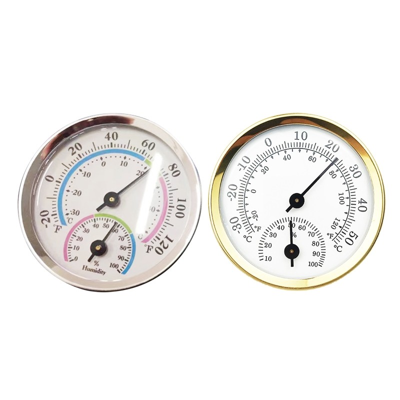 Metal Dial Sauna Thermometer Hygrometer Indoor Hygro-thermometer Weather Monitor