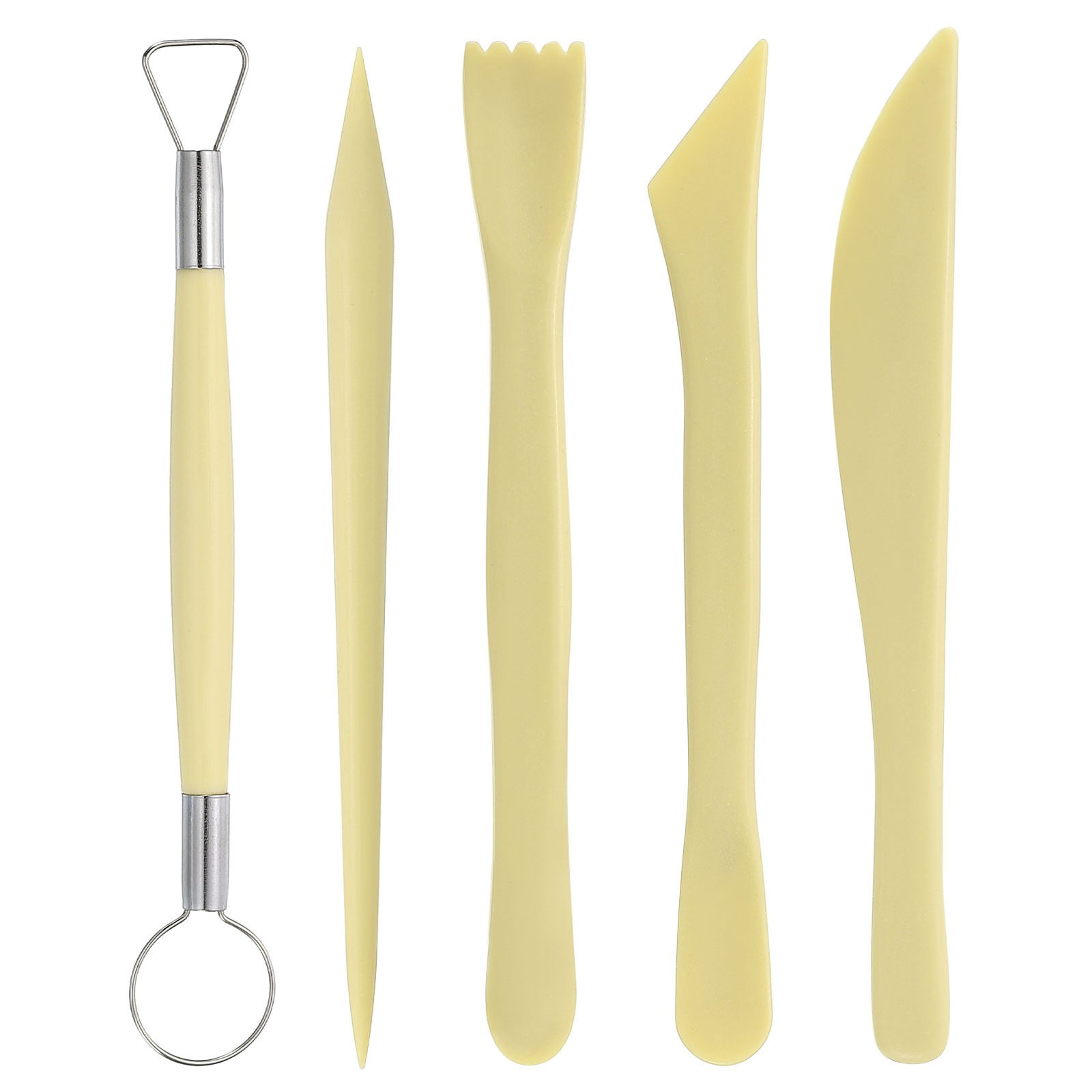 5pcs Plastic Clay Tools Double Head Modeling Sculpting Pottery Tool