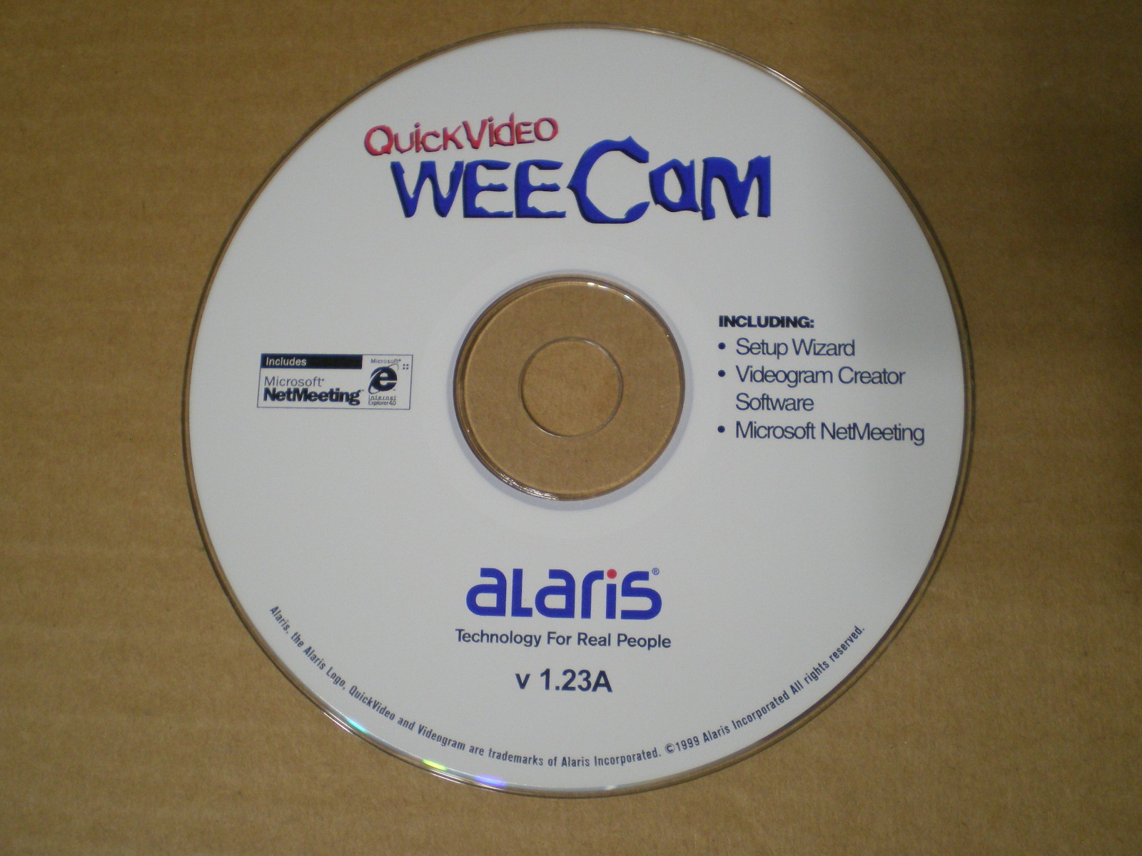 Alaris QuickVideo Wee Cam CDROM WeeCam Setup disk v1.23A
