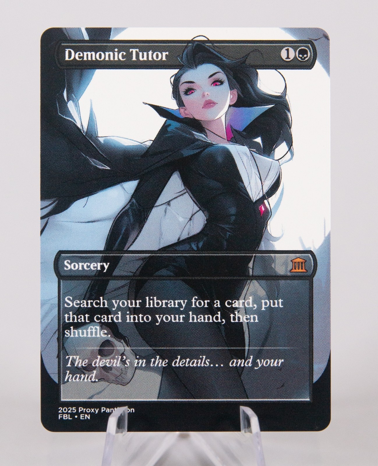 Demonic Tutor (v2) | Handmade Borderless Designed Art Card