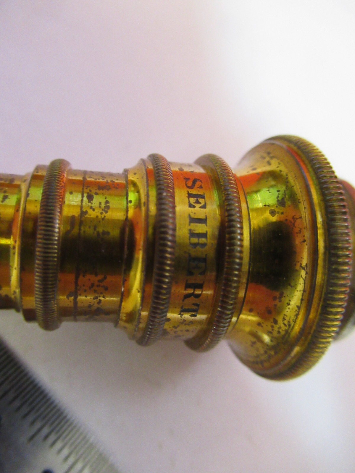 ANTIQUE SEIBERT GERMANY "V" OBJECTIVE MICROSCOPE PART AS PICTURED G4-A-96