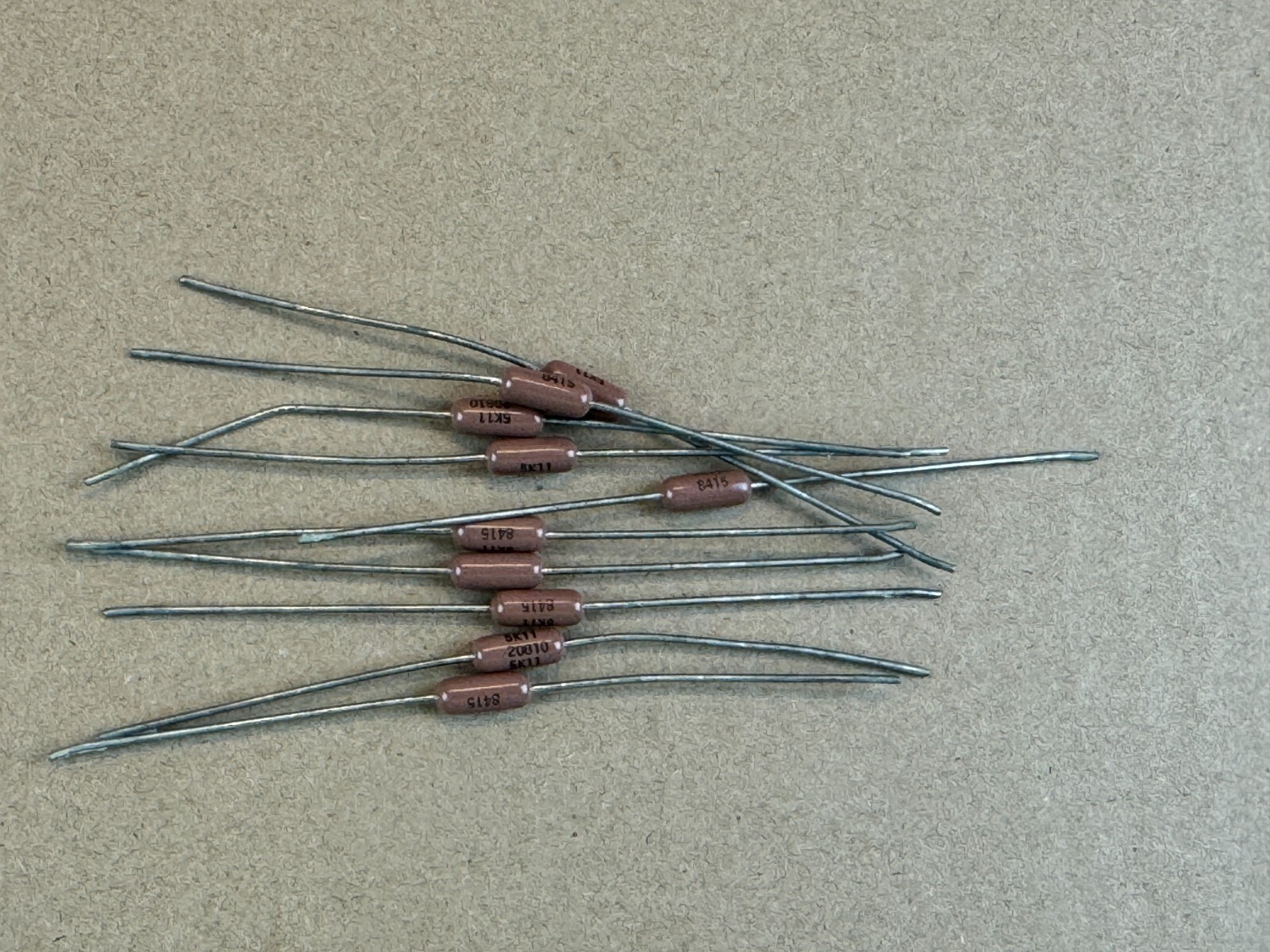 10 NOS Dale 5.11k ohm 1% 1/2W Precision Metal Film Resistors TEST GOOD 5K11