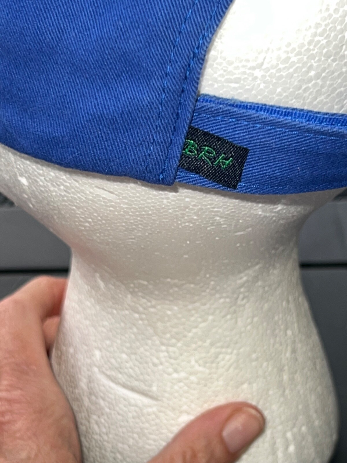 Ideal in light blue on a Royal blue Brian Robinson Headwear Hat Cap Hook Loop