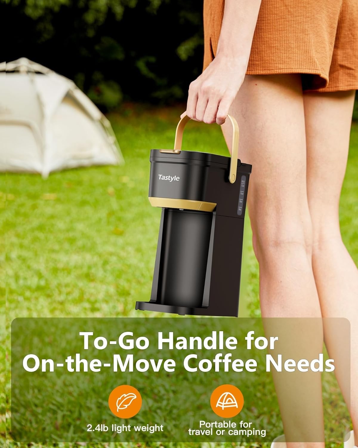 Single Serve One Cup Coffee Maker, for K Cups and Grounds, Mini Coffee Maker ...