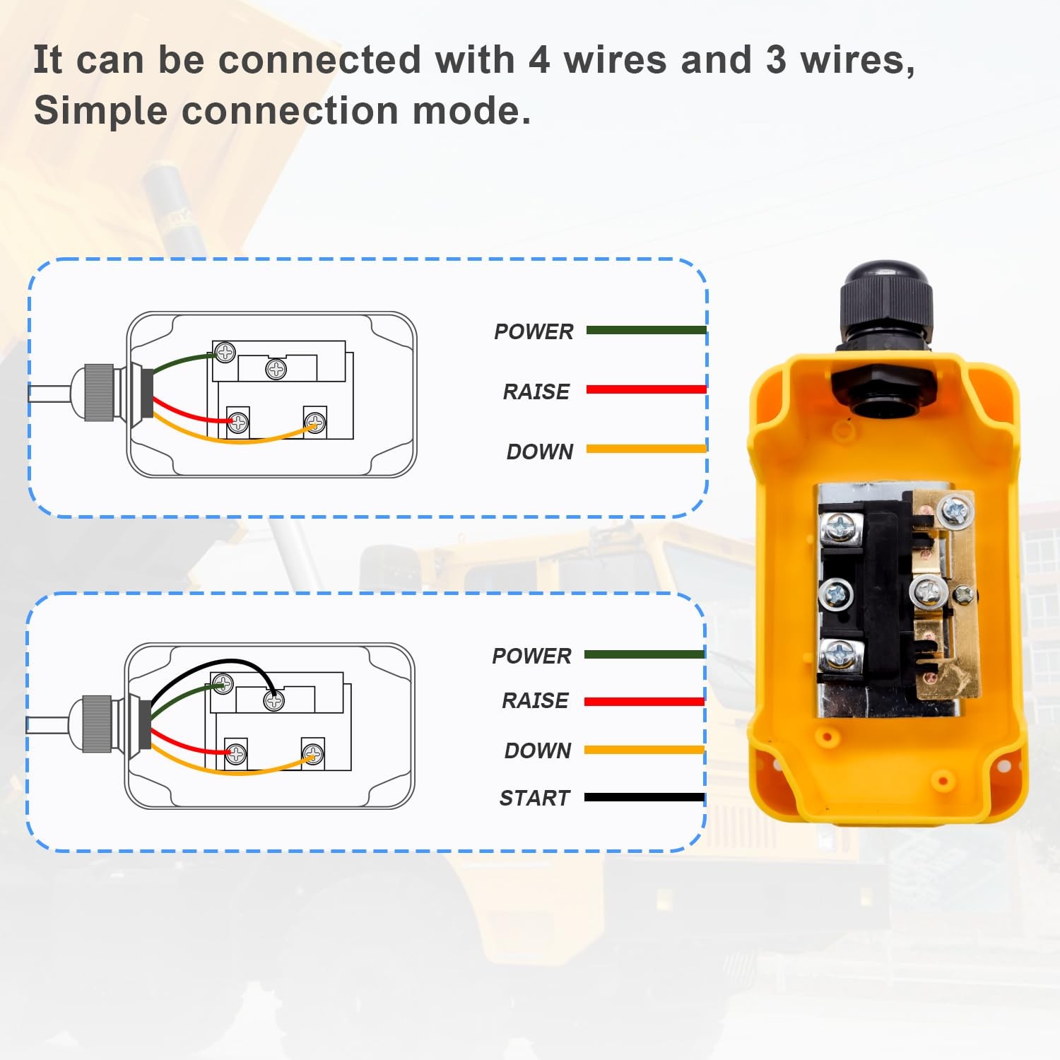 Dump Trailer Remote Control Switch 12V DC Trailer Up and Down Control Switch ...