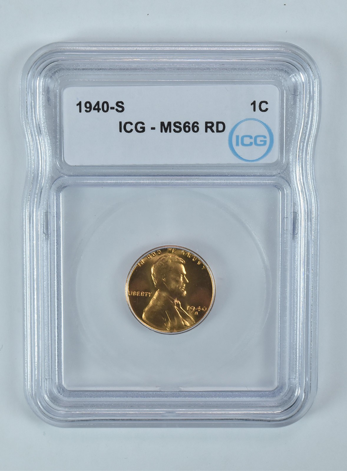 1940-S Lincoln Wheat Cent MS66 RD ICG