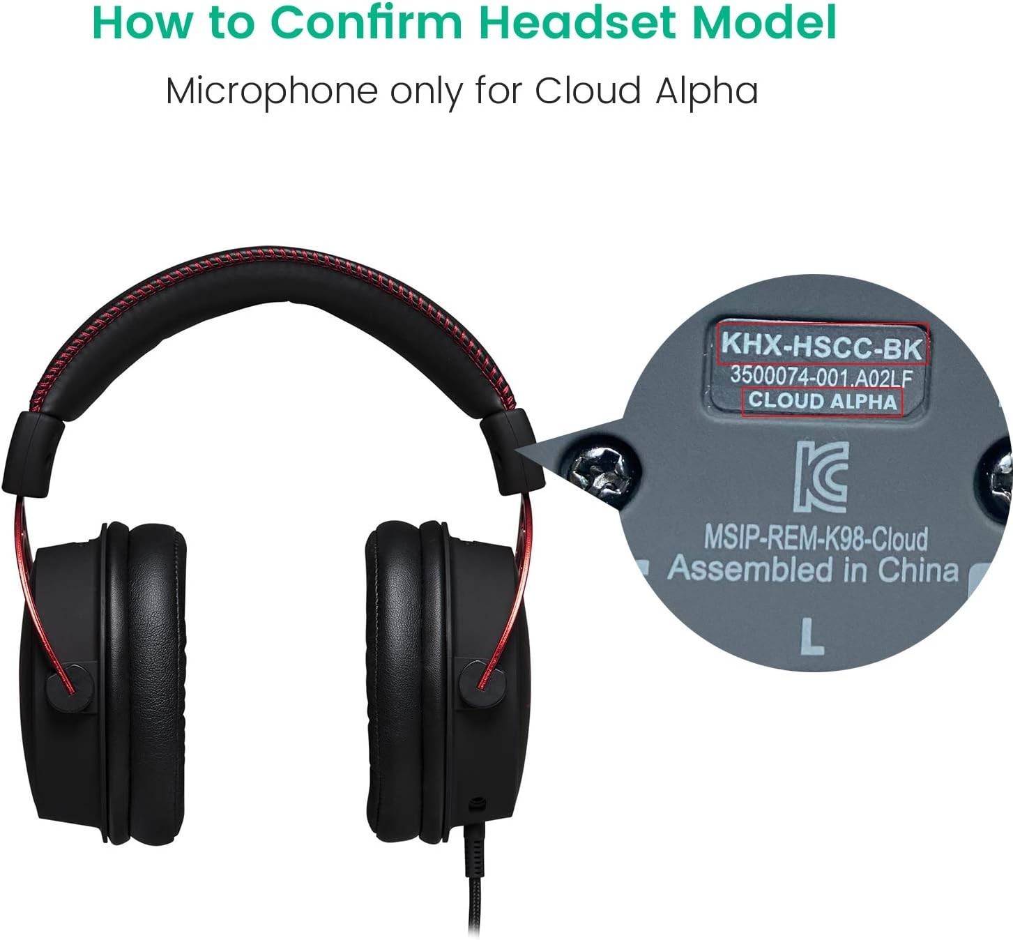 Replacement Game Mic for Kingston HyperX Cloud Alpha Gaming Headset | 3.5mm H...