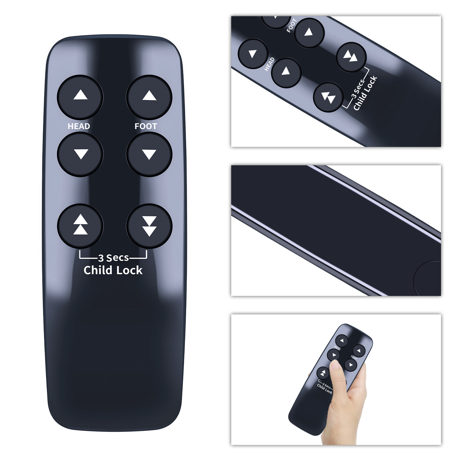 Remote Control For Serta Motion Slim Adjustable Beds -(New BLACK Version)