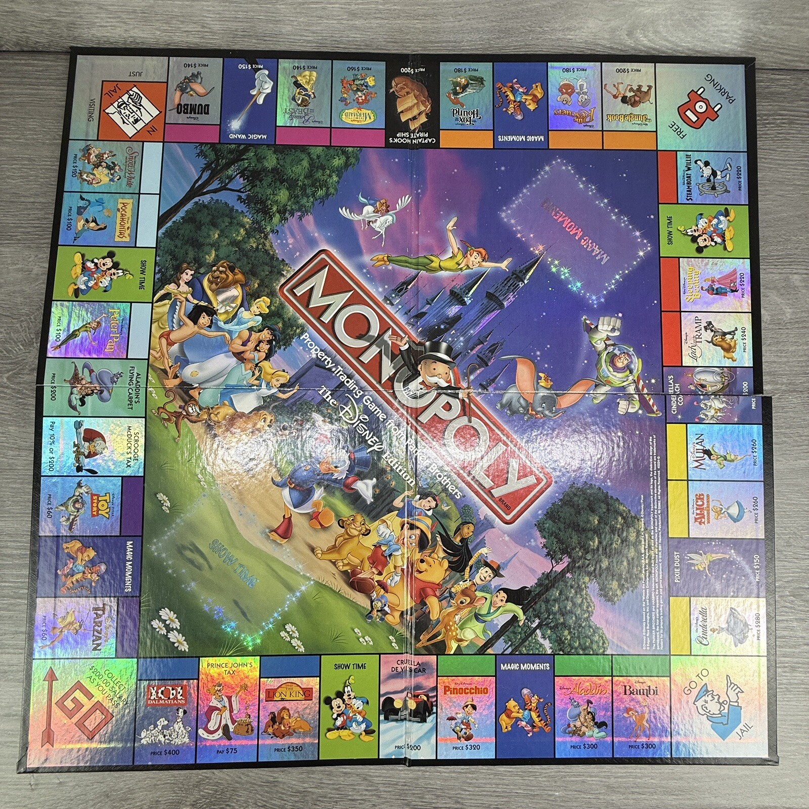 Monopoly Disney Edition 2001 Replacement Game Board Only