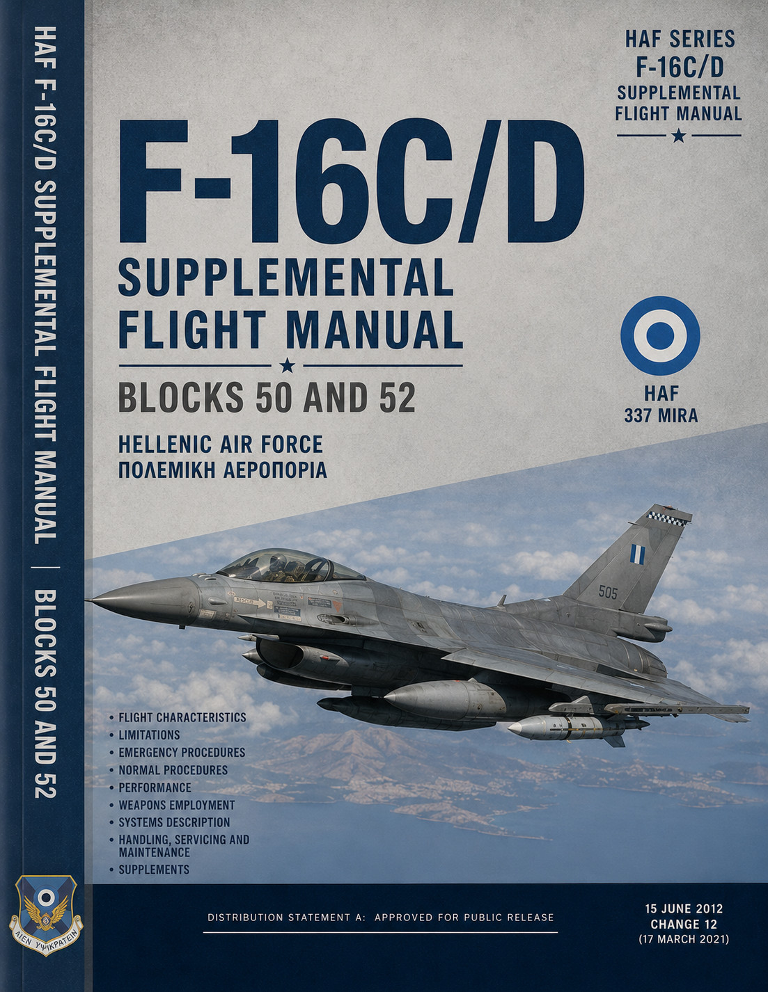 HAF Series F-16C FALCON Flight Manual Operations Book