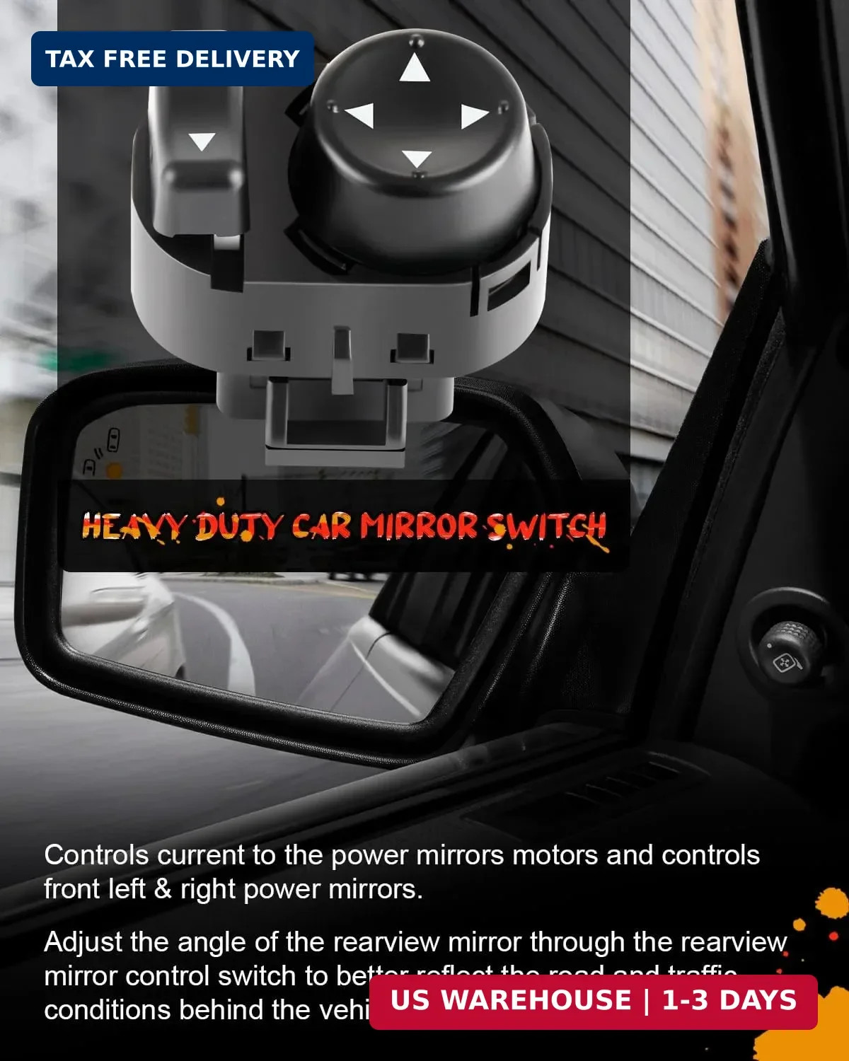OE Power Mirror Control Switch - Compatible with 2006-11 Chevy HHR & 2004-08 Mal