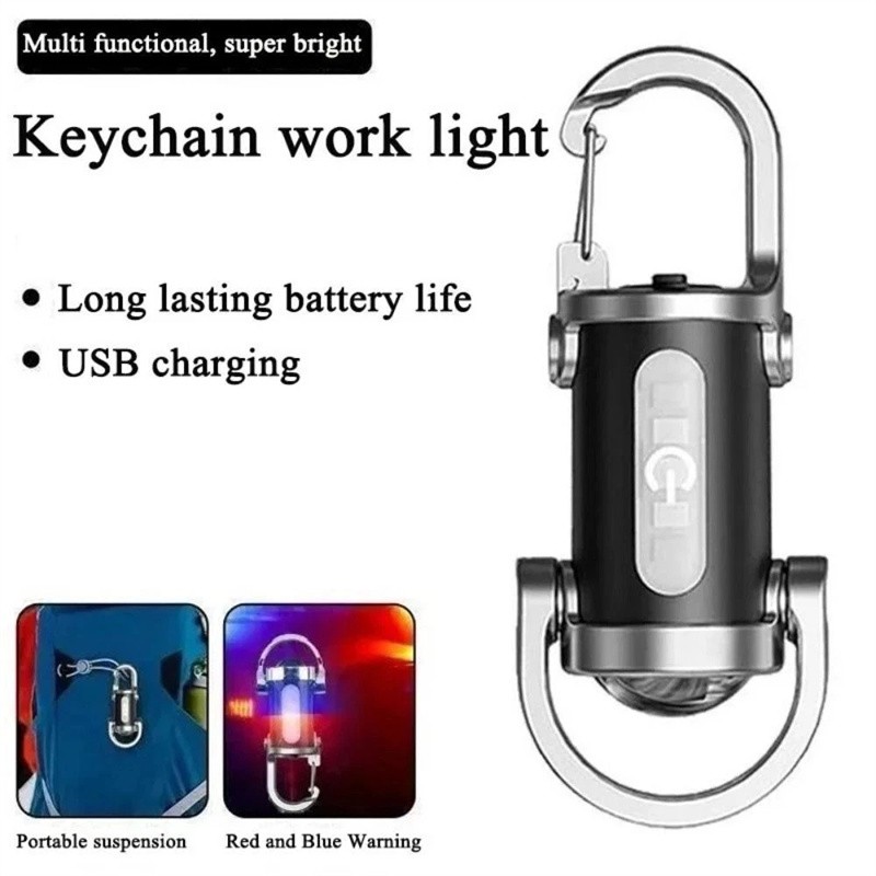 NEW Super Bright LED Mini Flashlight USB Rechargeable Pocket Keychain Torch