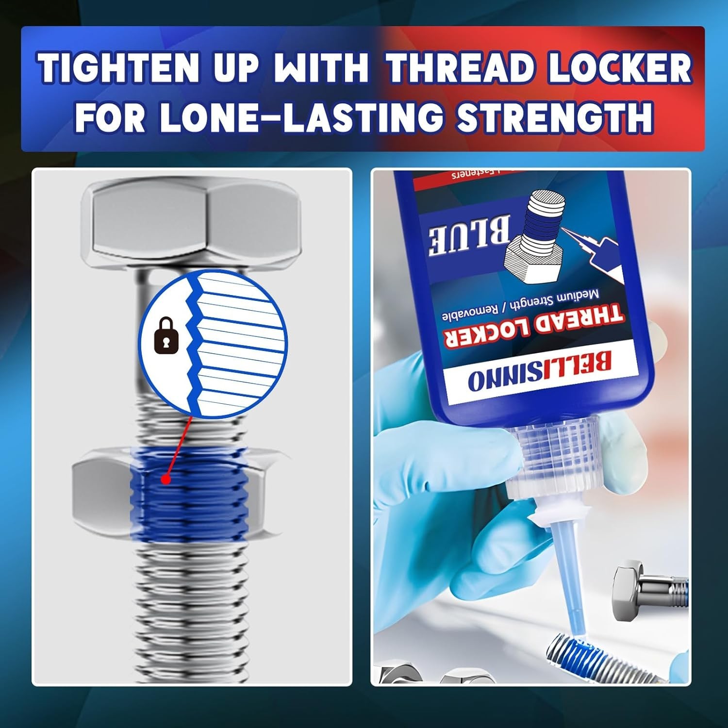 ThreadLocker 242 and 271, Thread Lock Medium and High Strength Lock Tight & Seal