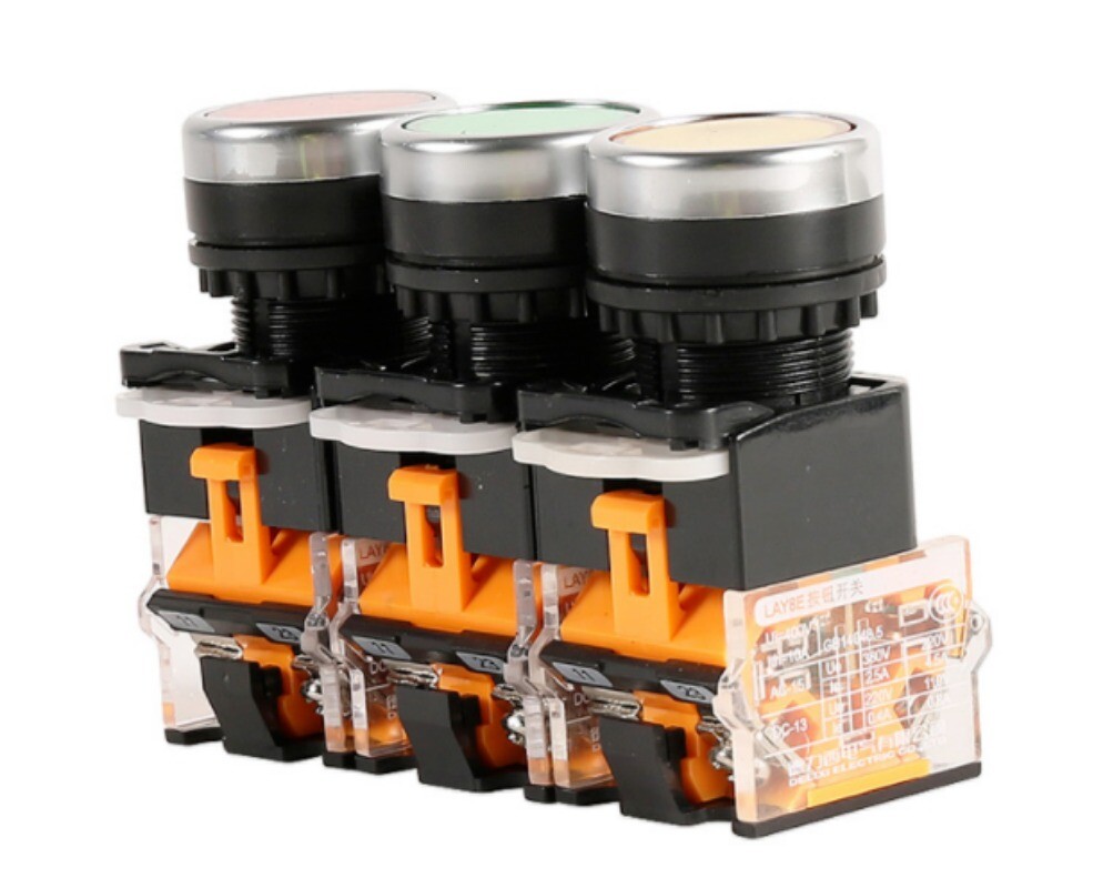 10PC NEW FIT FOR DELIXI LAY8E-11BN LAY8E11BN PUSHBUTTON SWITCHS 1NO+1NC