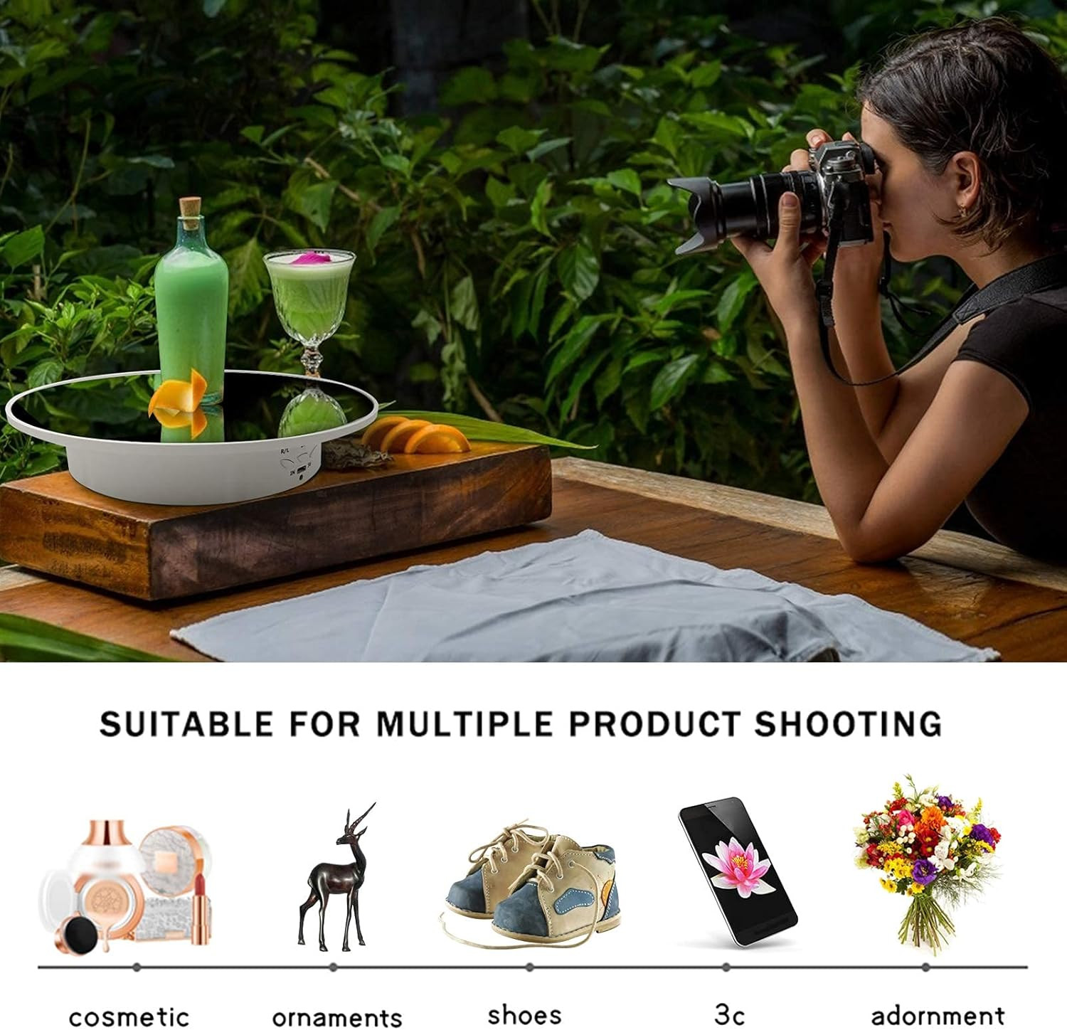 Motorized Rotating Display Stand,7.87Inch /17.6LB Load