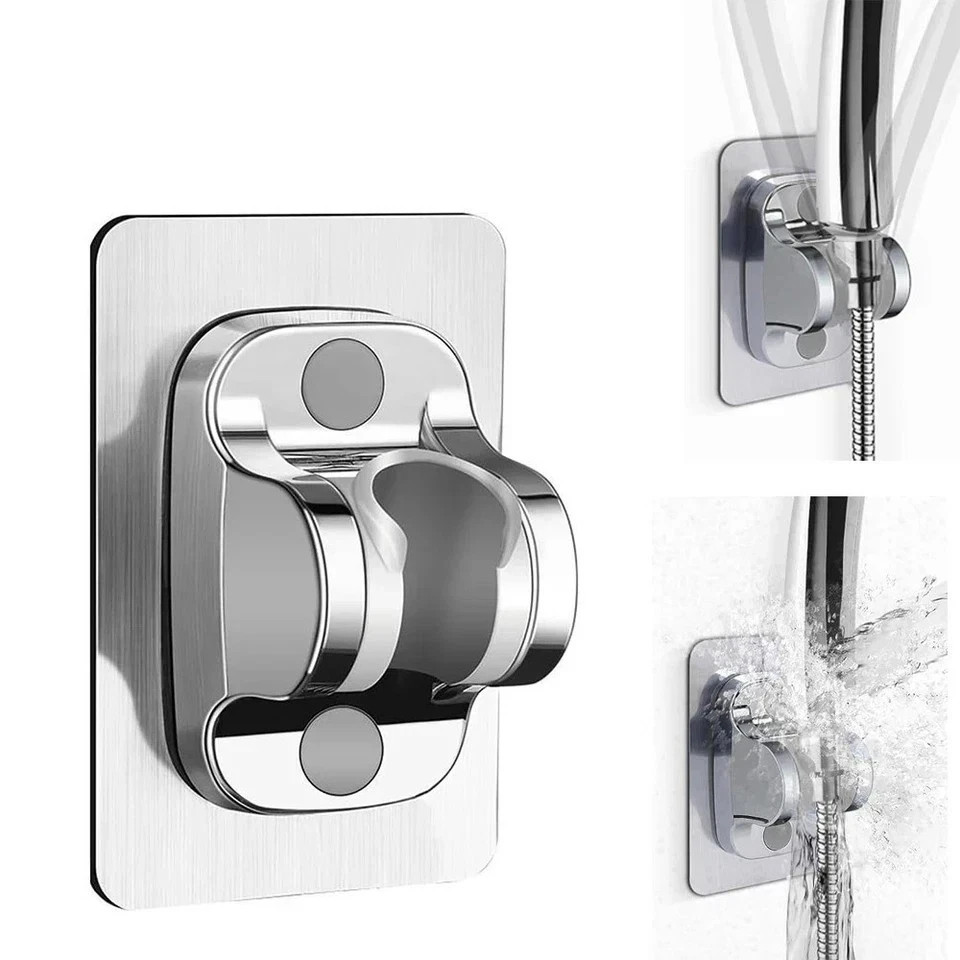 Self Adhesive Shower Head Holder Adjustable Wall Mount Handheld Shower Bracket