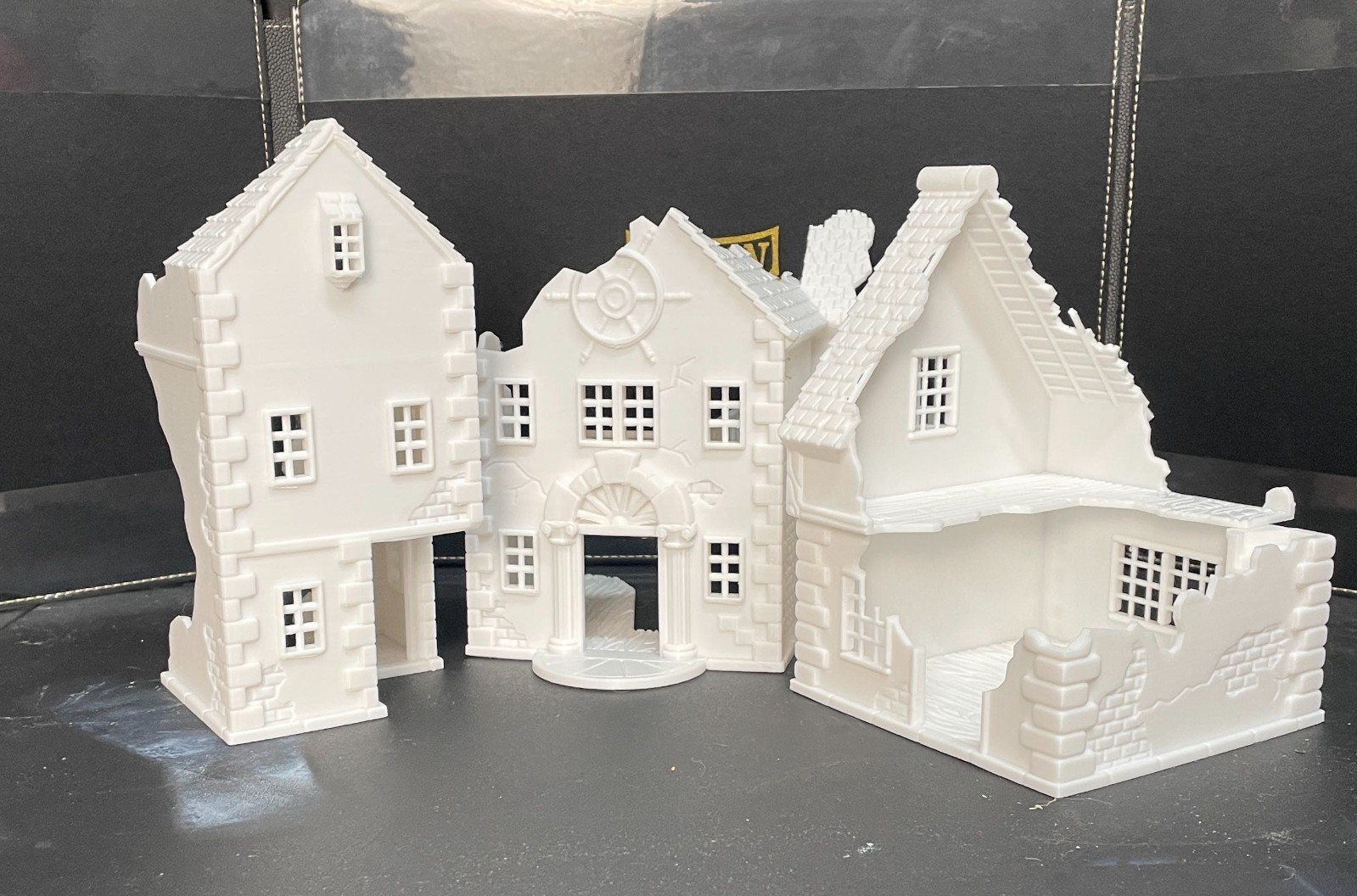 Fantasy Medieval Ruined Town Houses Terrain Lot 28mm/32mm for Wargaming/RPG/D&D