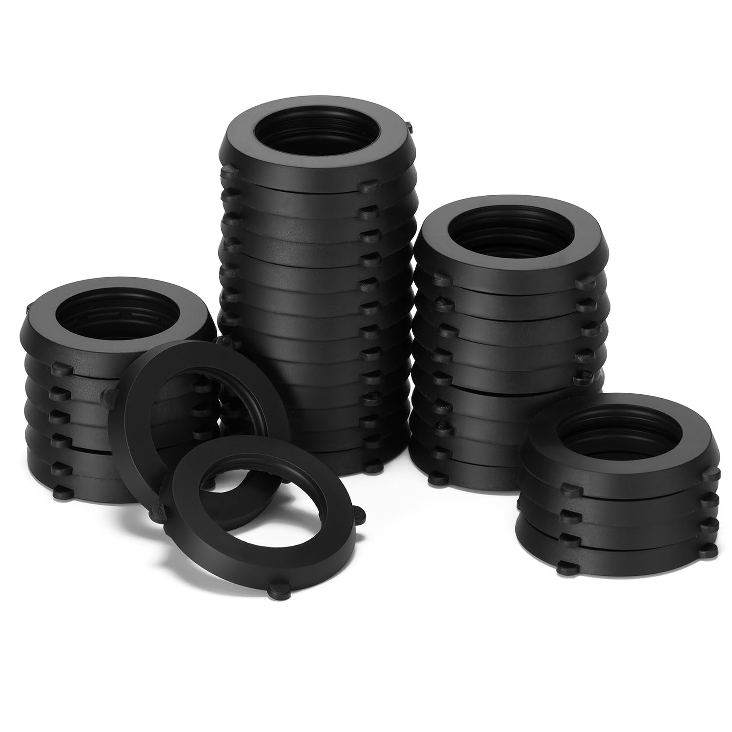 30 Pack Garden Hose Washers with Self-Locking Tabs - Heavy Duty Rubber Seals ...