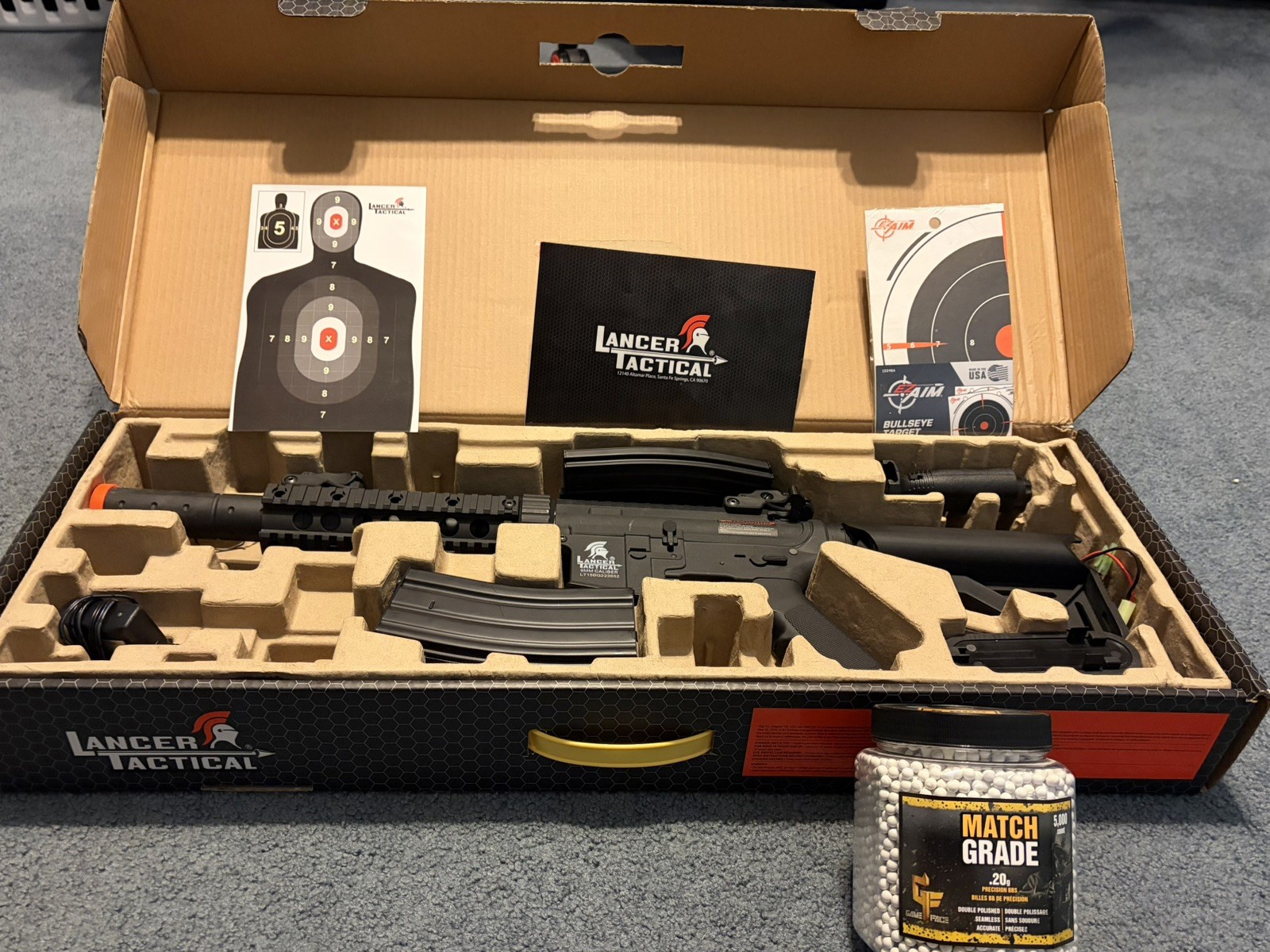 Open box Lancer Tactical Gen 2 M4 SD Carbine 7" AEG Airsoft Gun - Black